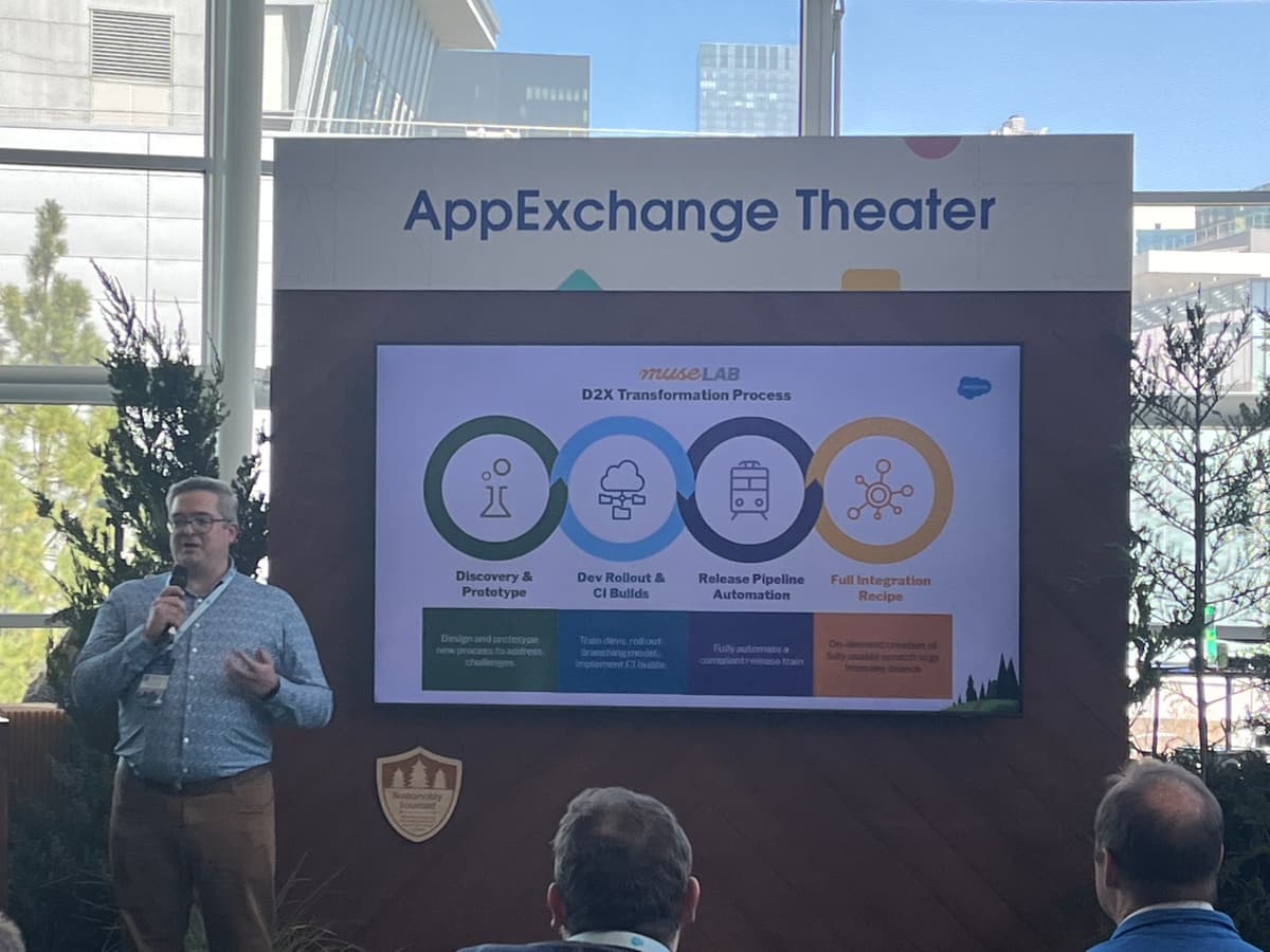 Jason Lantz presenting at TrailblazerDX 2024